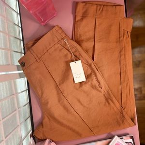 a • new day | roasted brown slim ankle pants